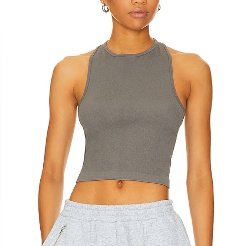 Free People Hayley Brami racerback tank top crop stretchy ribbed intimately